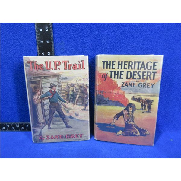 2 Vintage Books - The Heritage of the Desert and The U.P. Trail