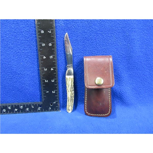 Grohman Pictou Folding Pocket Knife with Stag Handle