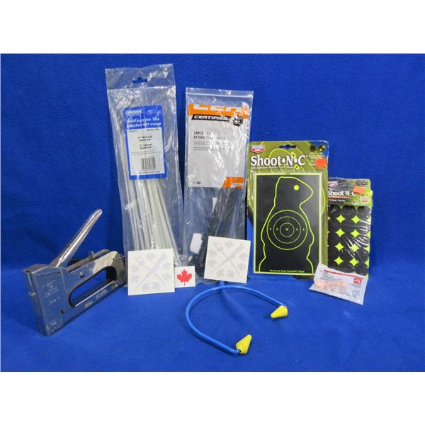 Lot of Misc. - Staple Gun, Target Stickers, Zip Ties, Etc.