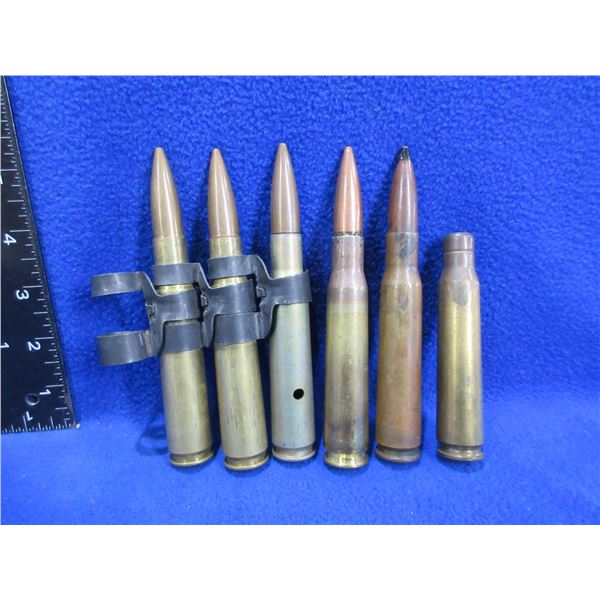 50 BMG Brass & Cartridges - Bag of 6 (Pick Up or Ship by UPS Only)