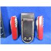 Image 2 : 2 Swiss Army Knives w/ 1 Leather Sheath - Victorinox Switzerland