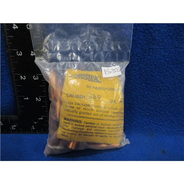 338 Cal. 250gr Nosler Partition Bullets - Bag of 50