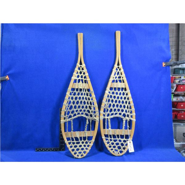 Vintage Snowshoes - Small 34" x 10" - Very Good Condition