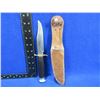 Image 1 : Original Bowie Fixed Blade Knife with Leather Sheath - 5" Blade