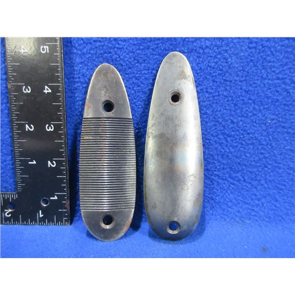 2 Metal Butt Plates - 3" C/C and 3 1/4" C/C