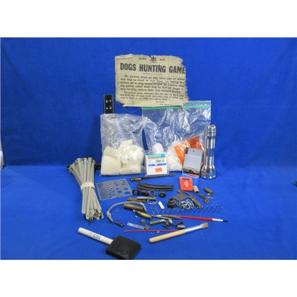 Lot of Misc. Flashlight, Patches, Zip Ties, Stripper Clips, Etc.