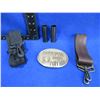 Image 1 : Lot of Misc. - 2 Shotshell Adaptors 12-20 Ga., 2 Straps and a Belt Buckle