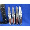 Image 1 : 4 Folding Blade Belt Clip Lock Knives