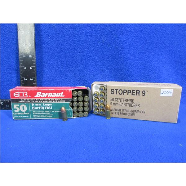 9MM Luger 115gr FMJ Stopper 9 & Barnaul (Pick Up or Ship by UPS Only)