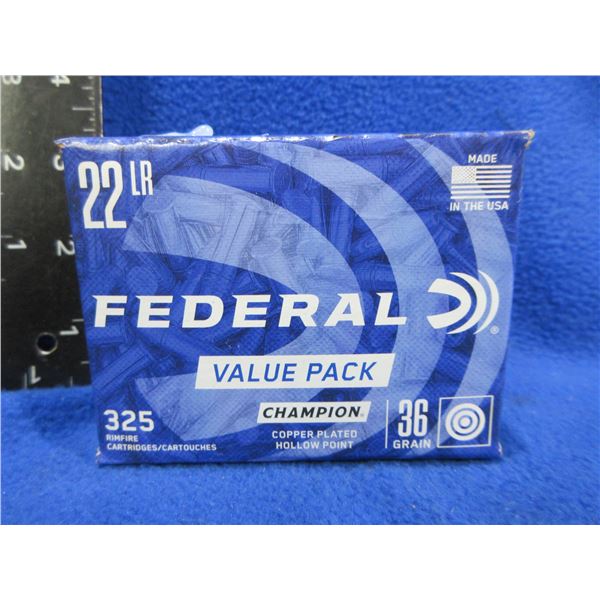 22 LR 36gr Copper-Plated HP Federal (Pick Up or Ship by UPS Only)