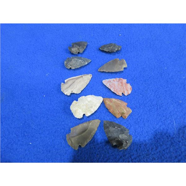 10 Arrowheads - Approx. 1" to 1 1/2" Length