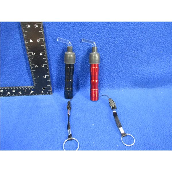 NEW - 2 Bore Lights 3W LED - Black & Red - Uses 2 AA Batteries