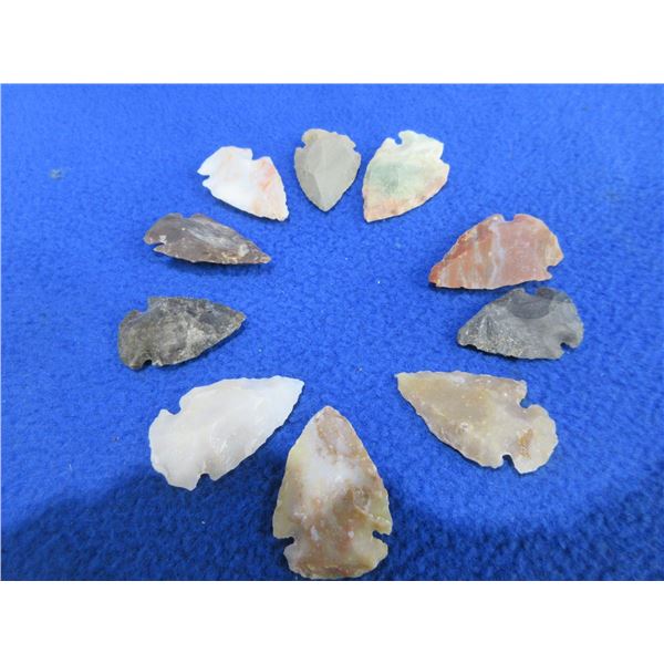 10 Arrowheads - Approx. 1" to 1 1/2" Length