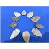 Image 2 : 10 Arrowheads - Approx. 1" to 1 1/2" Length