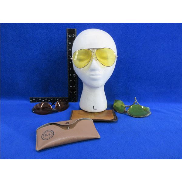 Vintage Ray-Ban Safety Shooting Glasses with Case & 2 Shooting Glasses