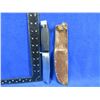 Image 1 : Fixed Blade Knife with Leather Sheath - G. Wolstenholm & Son