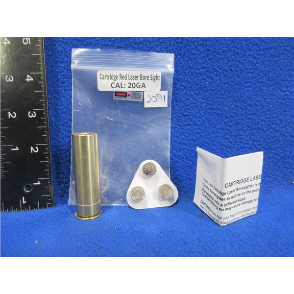 NEW - 20 Gauge Cartridge Red Laser Bore Sight with Batteries