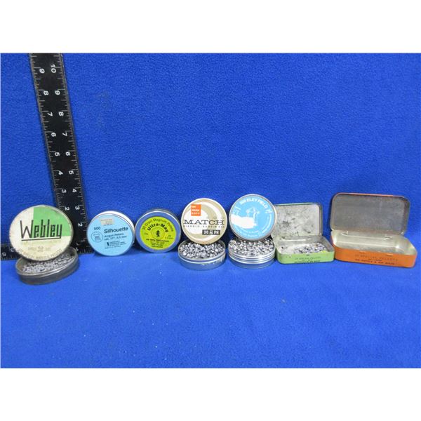 7 Vintage .177 & .22 Cal. Pellet Tins