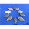 Image 1 : 10 Arrowheads - Approx. 1" to 1 1/2" Length