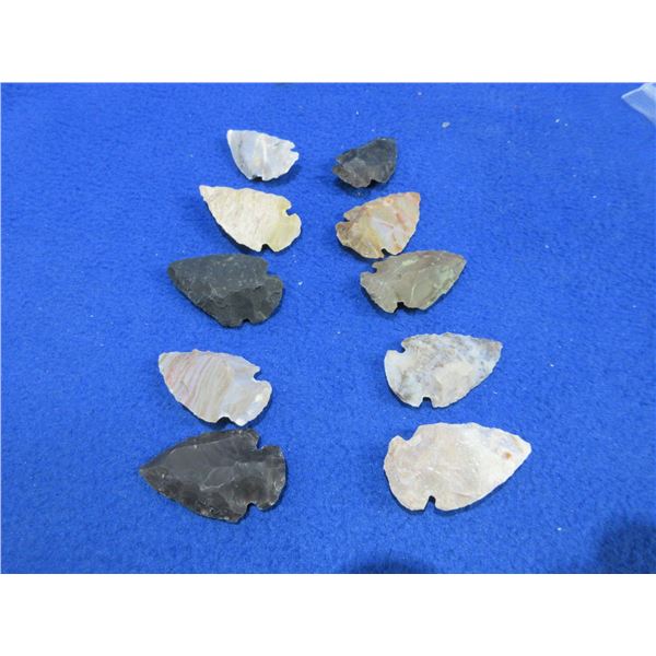 10 Arrowheads - Approx. 1" to 1 1/2" Length