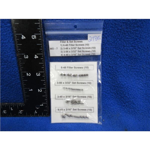 Lot of 40 Assorted Filler and Set Screws
