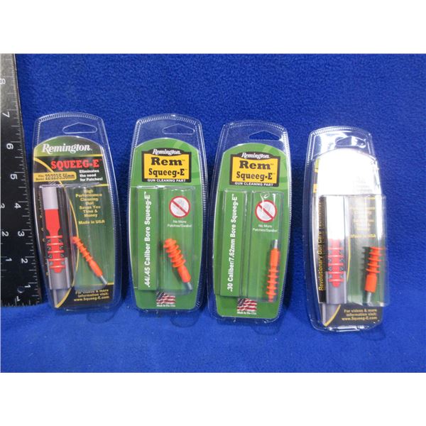 4 Remington Squeeg-E Gun Cleaning Jags (22, 30, 357 and 44 Cal.)