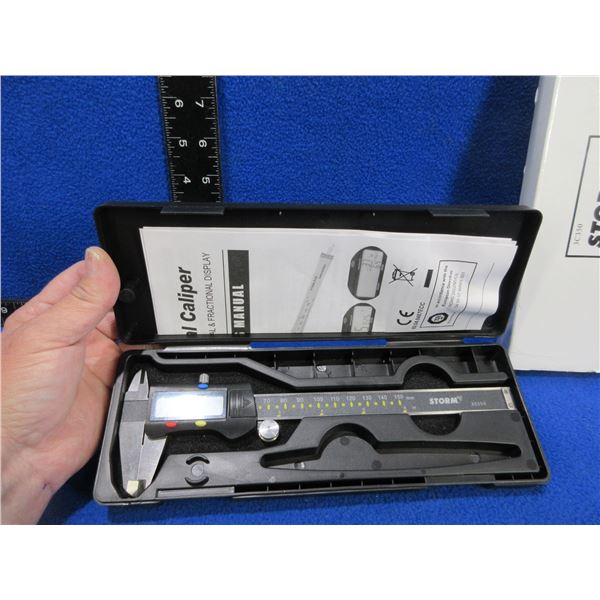 Storm Tools Fractional Digital Caliper with Case, 0-6 Inch