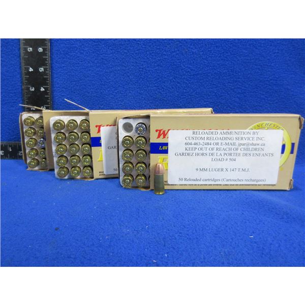 9MM Luger 147gr TMJ Factory Reloads (Pick Up or Ship by UPS Only)