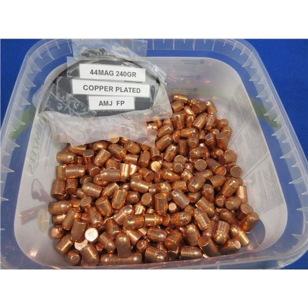 44 Mag 240gr Copper-Plated AMJ FP Bullets - Tub of Approx. 500