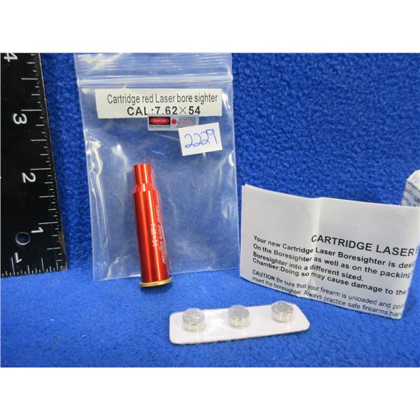 NEW - 7.62X54 Cartridge Red Laser Bore Sight with Batteries