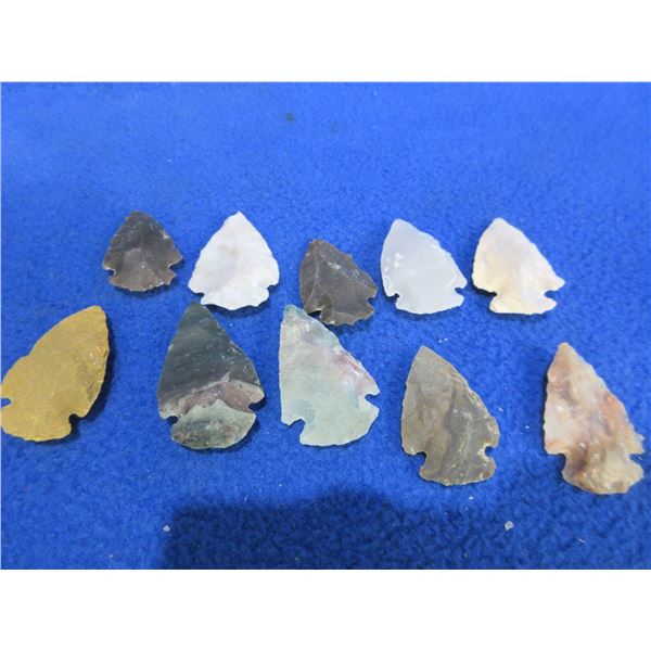 10 Arrowheads - Approx. 1" to 1 1/2" Length