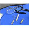 Image 3 : Lot of Misc. - Gun Case, 2 Magnifying Glasses, Bullet Key Rings, Etc.