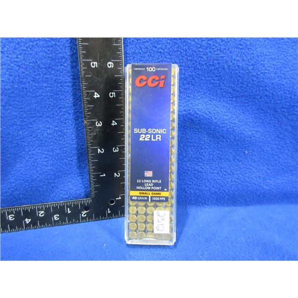 22 LR 40gr Lead HP Sub-Sonic CCI (Pick Up or Ship by UPS Only)