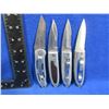 Image 2 : 4 Folding Partially Serrated Lock Blade Knives - 3 have belt clips