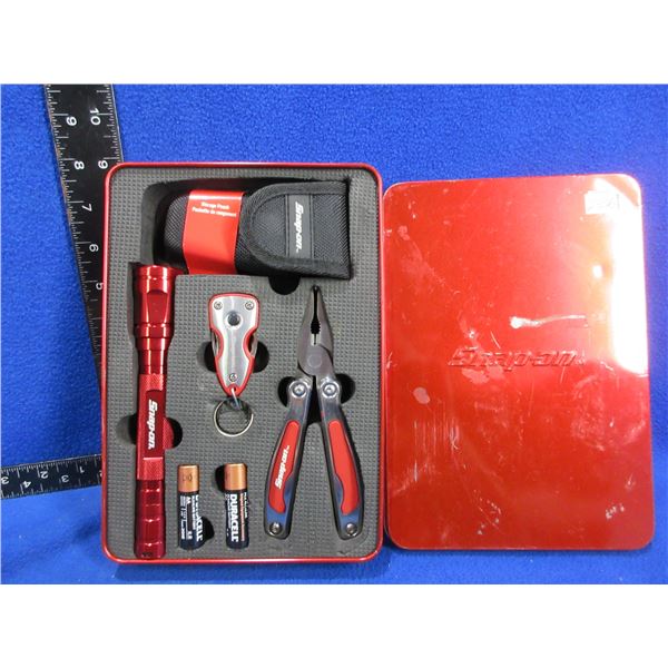 Snap-On Multi-Tool Pliers & Flashlight Set - Appears Unused