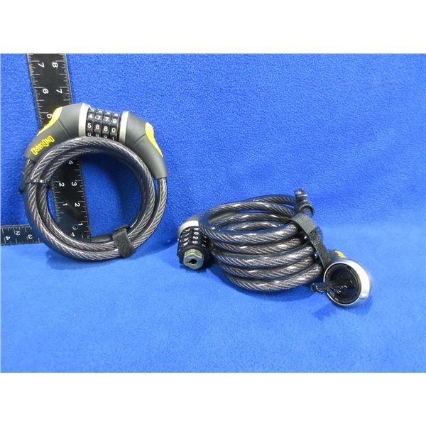 2 OnGuard Combination Cable Locks - Combinations are with the locks