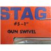 Image 2 : 2 Stag # 5 - 1" Gun Swivels - New Old Stock