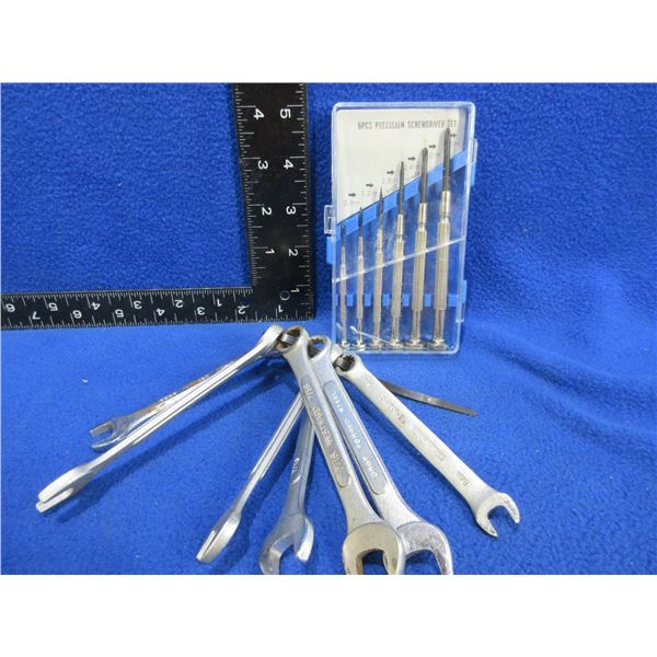 6 Piece Precision Screwdriver Set & 7 Combination Wrenches (Small)