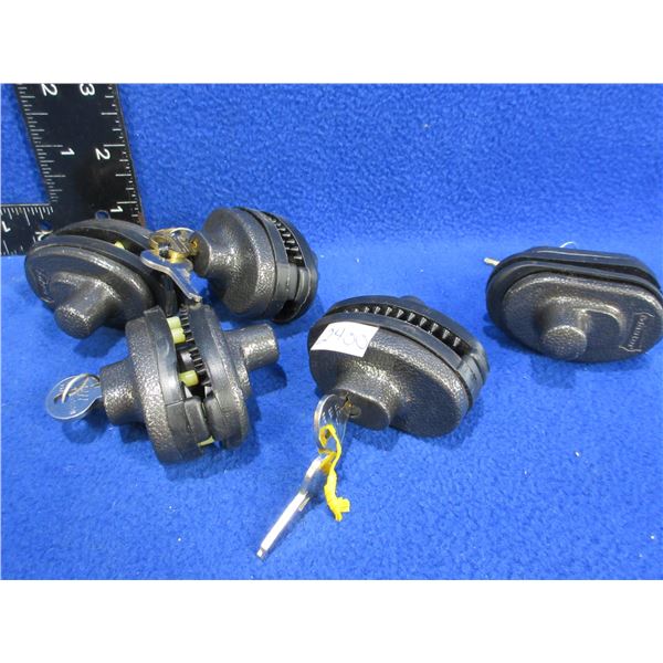 5 Trigger Locks - 4 Keyed the Same with 2 Keys and 1 with 2 Keys