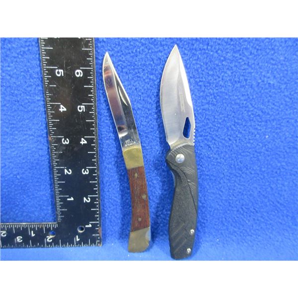 2 Folding Lock Blade Knives - Buck 311 & Bell Hi-Carbon