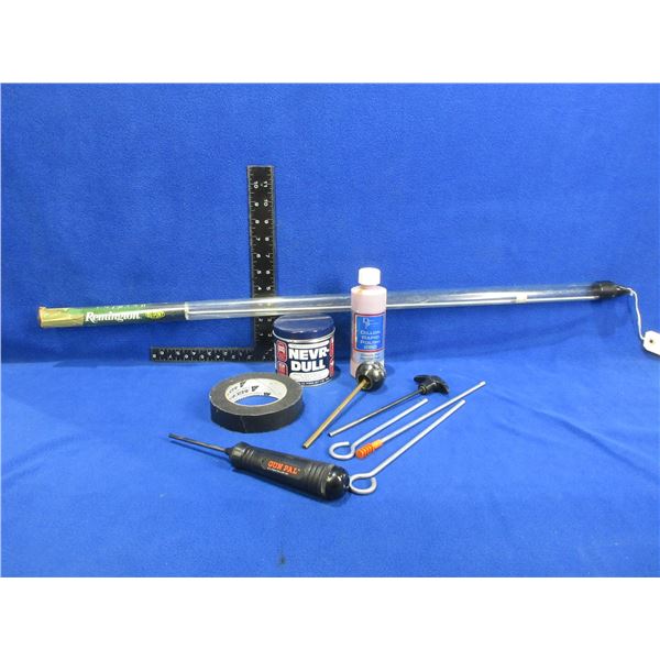 Lot of Misc. Gun Cleaning Supplies - Polish, Cleaning Rods, Gun Pal, Etc.