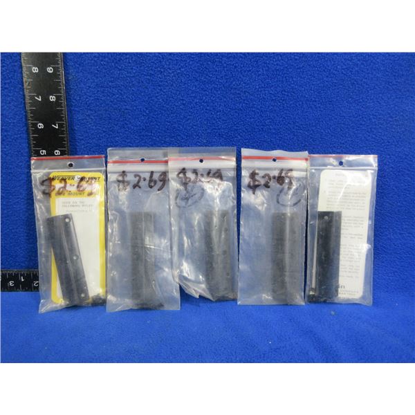 5 Weaver No. 4 Side Mount Bases - New Old Stock