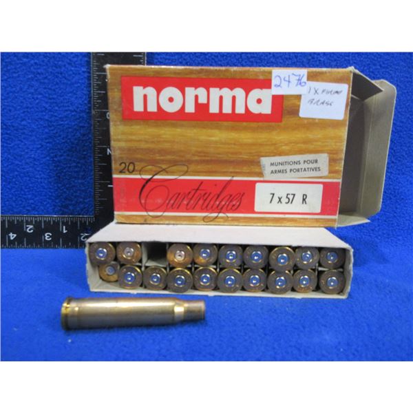 Brass Only - 7X57 R 1x Fired Norma Unprimed - Box of 20
