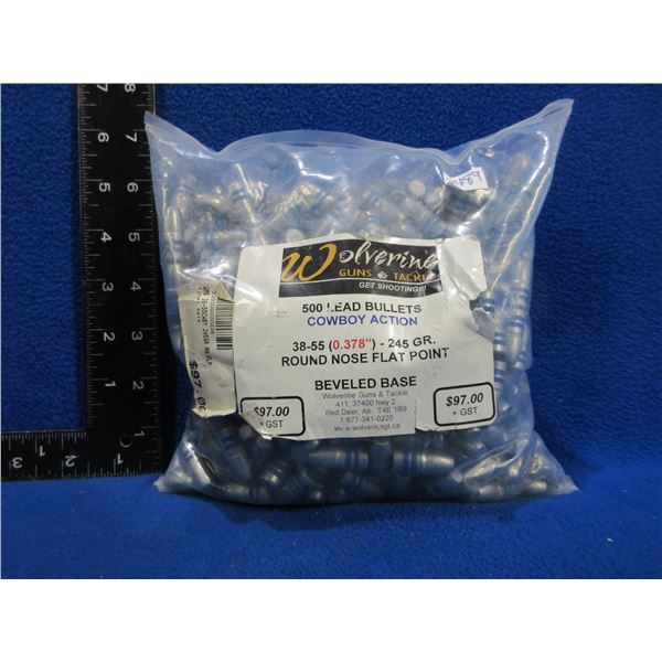 38-55 .378" 245gr RN FP BB Cowboy Action Lead Bullets - Bag of 500