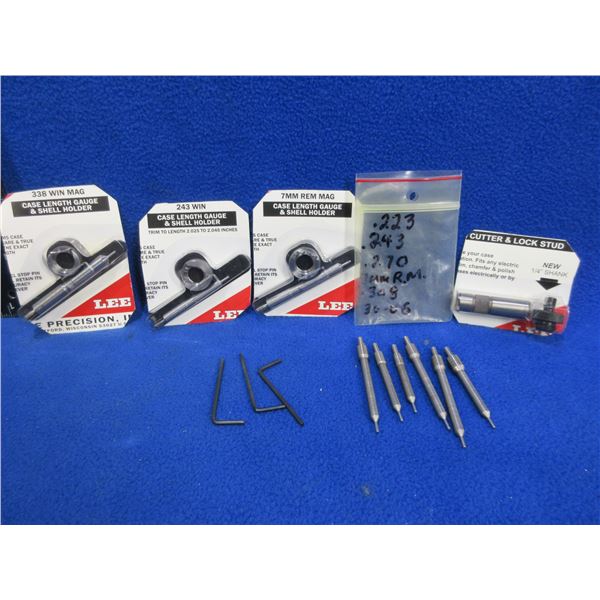 3 Lee Case Length Ga. & Shell Holder Sets, Cutter & Lock Stud, Decapping Rods