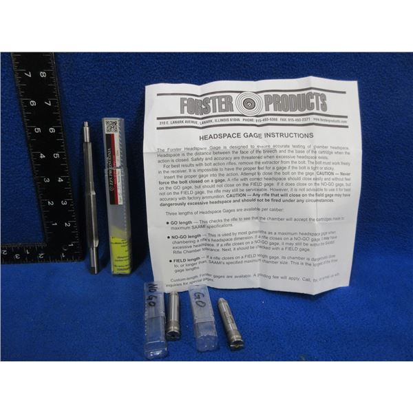 8X57 Finish Chamber Reamer & 2 Forster Headspace Gauges (8X57)