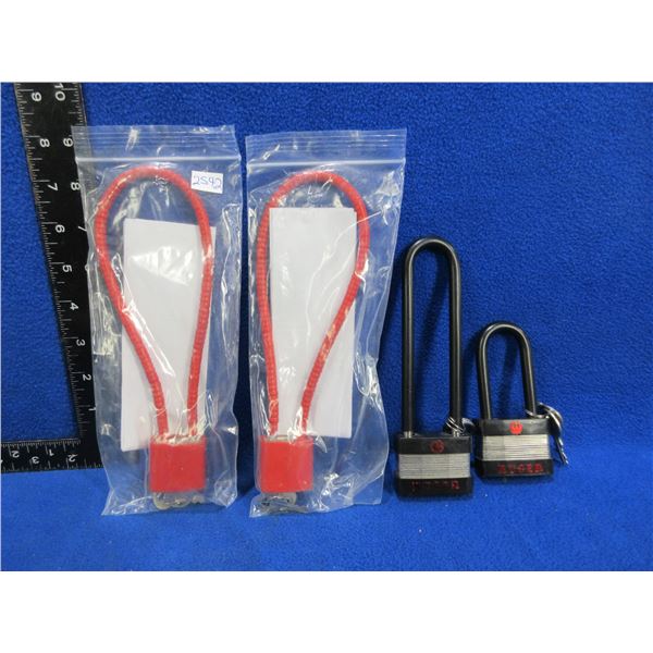 2 Ruger Padlocks & 2 Cables Locks - All with 2 Keys Each
