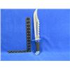 Image 1 : Bowie Style Fixed Blade Stainless Knife - 9 1/2" Blade, 14 3/4" Total Length