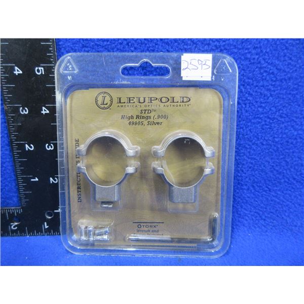 NEW - Leupold STD High 1" Rings - Silver # 49905