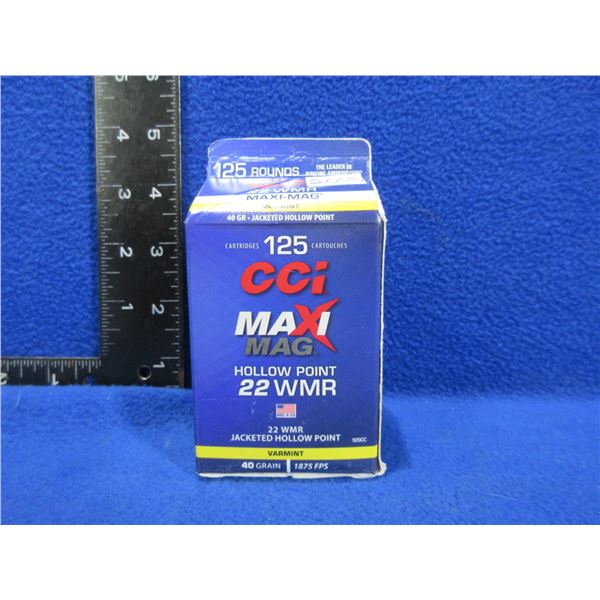 22 WMR 40gr JHP Maxi-Mag CCI (Pick Up or Ship by UPS Only)